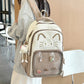 brown neko backpack displayed by person holding them.