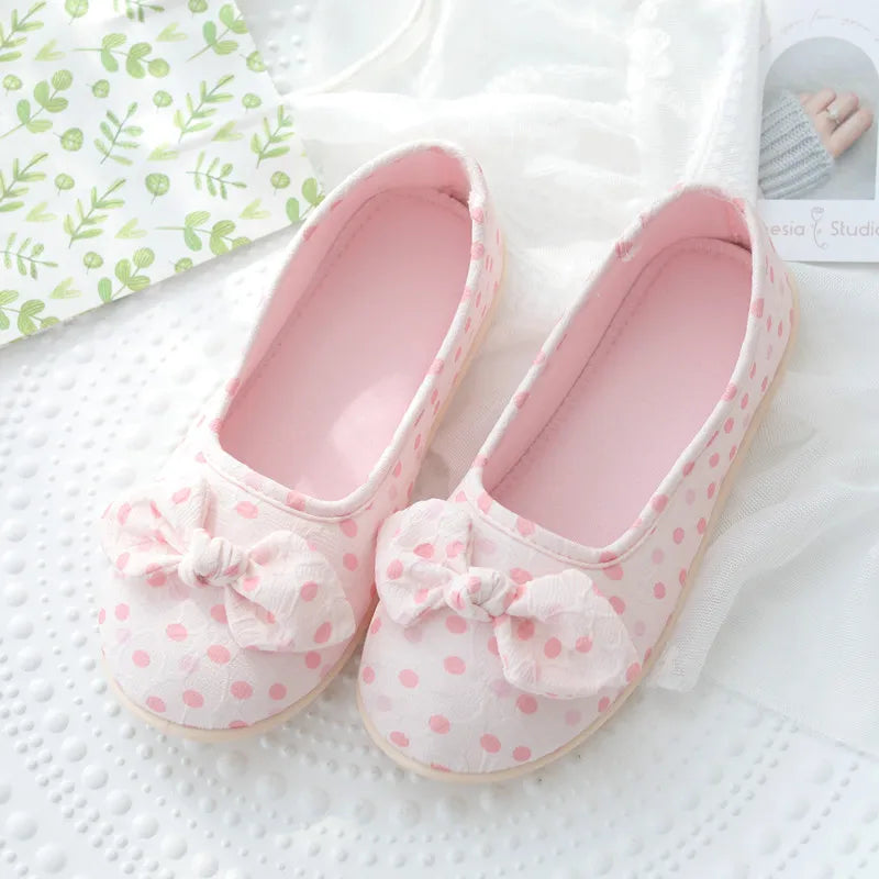 Lovely Polka Dot Slipper Shoes