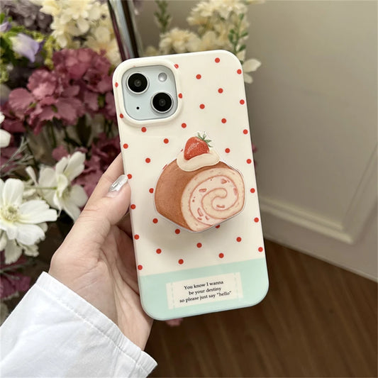 Strawberry Swiss Roll iPhone Case