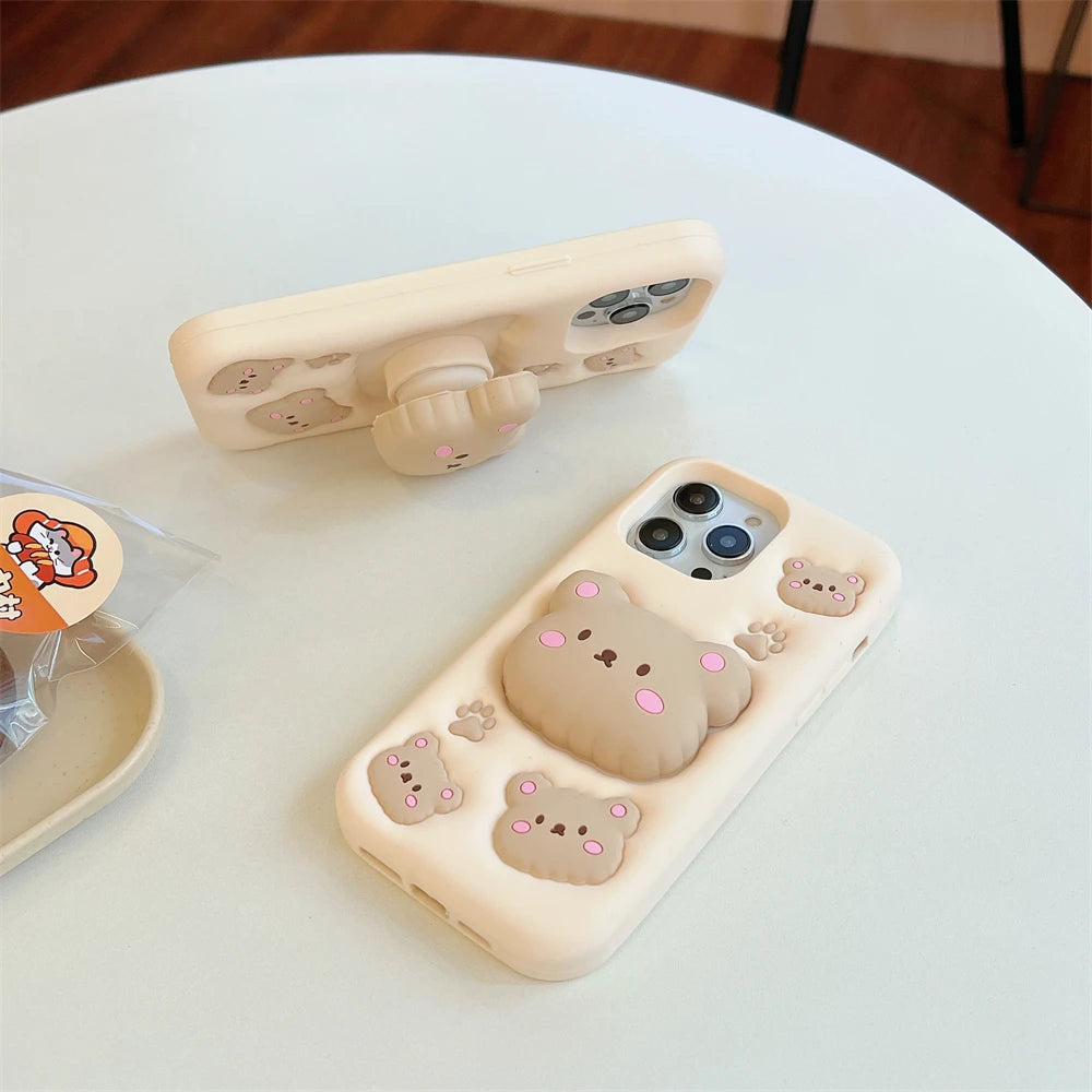 Kawaii Cute Bear iPhone Case