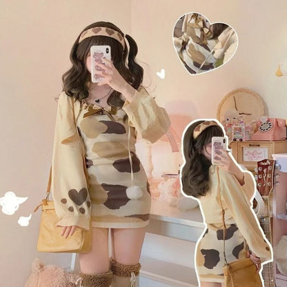 Kawaii Paw Print Camouflage Outfit