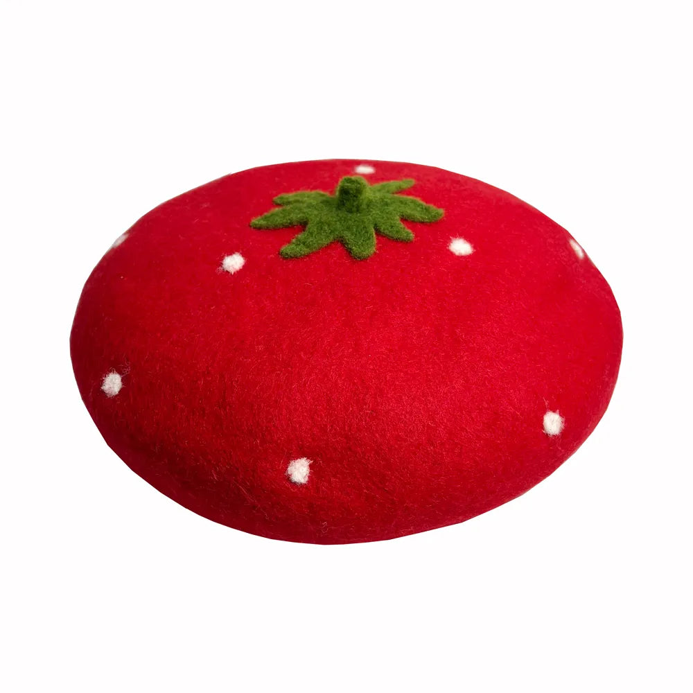 Kawaii Strawberry Beret Hat