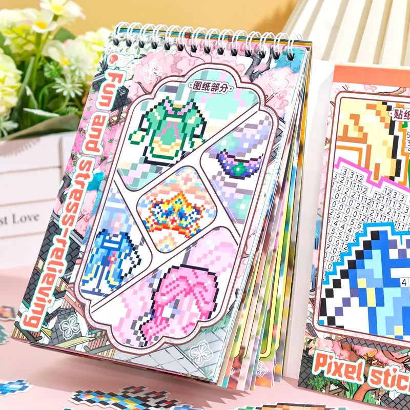 Front view of ZIYI Dress Up Pixel Art Stickers