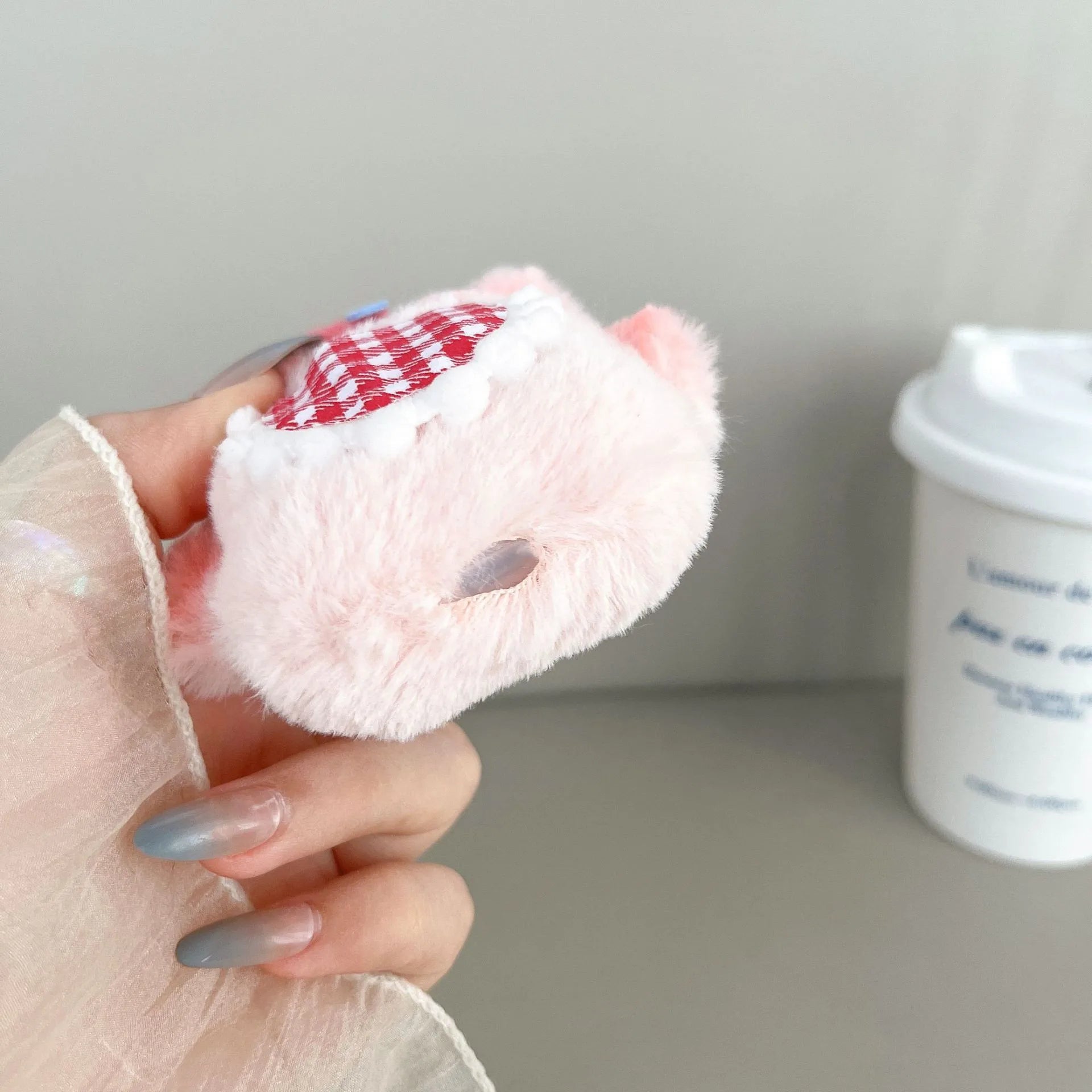 Kawaii Plush Pig AirPods Case