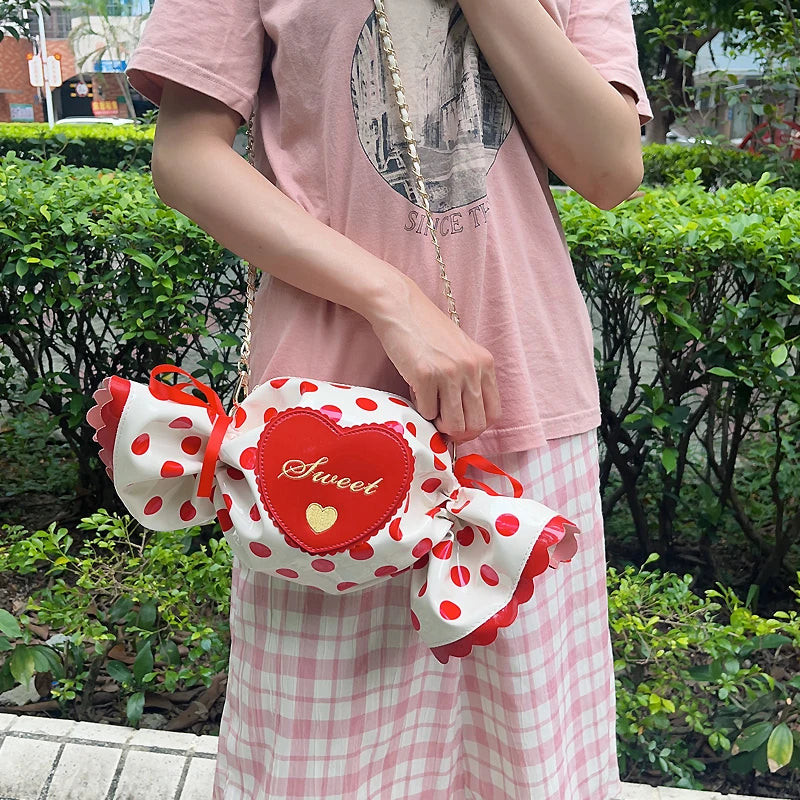 SUISSEWIN Kawaii Lolita Plaid Shoulder Bag – Harajuku Korean Style, Adjustable Strap