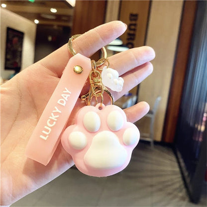 Lucky Day Cat Paw Keychain