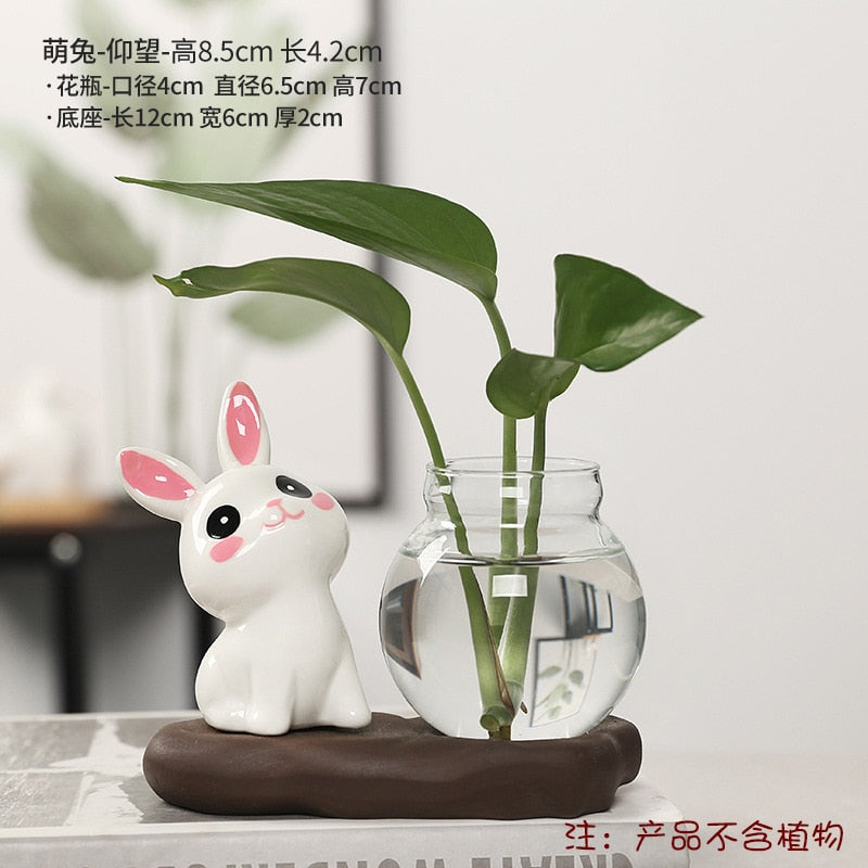 Kawaii Ceramic Bunny Planter