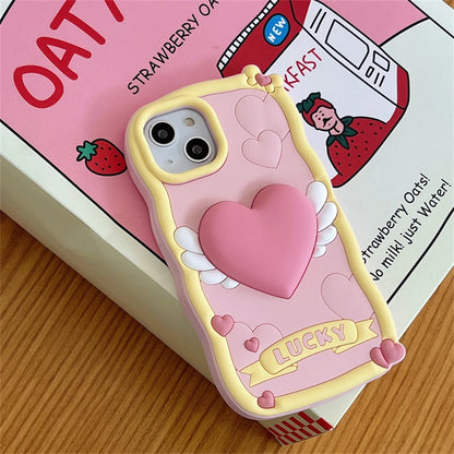 Kawaii Heart Wings iPhone Case