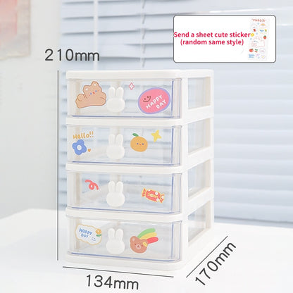 Kawaii White Desktop Storage Box Organizer