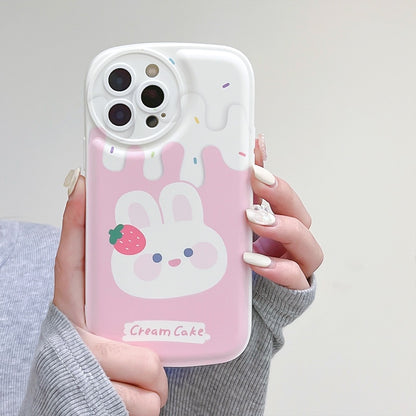 Kawaii Strawberry Icecream Bunny iPhone Case