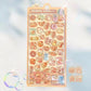 Pack of Bonbon Drop stickers with a pastel color scheme on a light blue background.