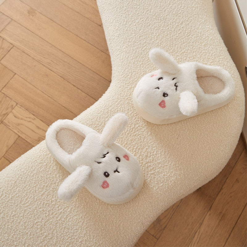 Kawaii White Plush Bunny Platform Slides