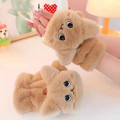 Kawaii Cat Plush Mittens