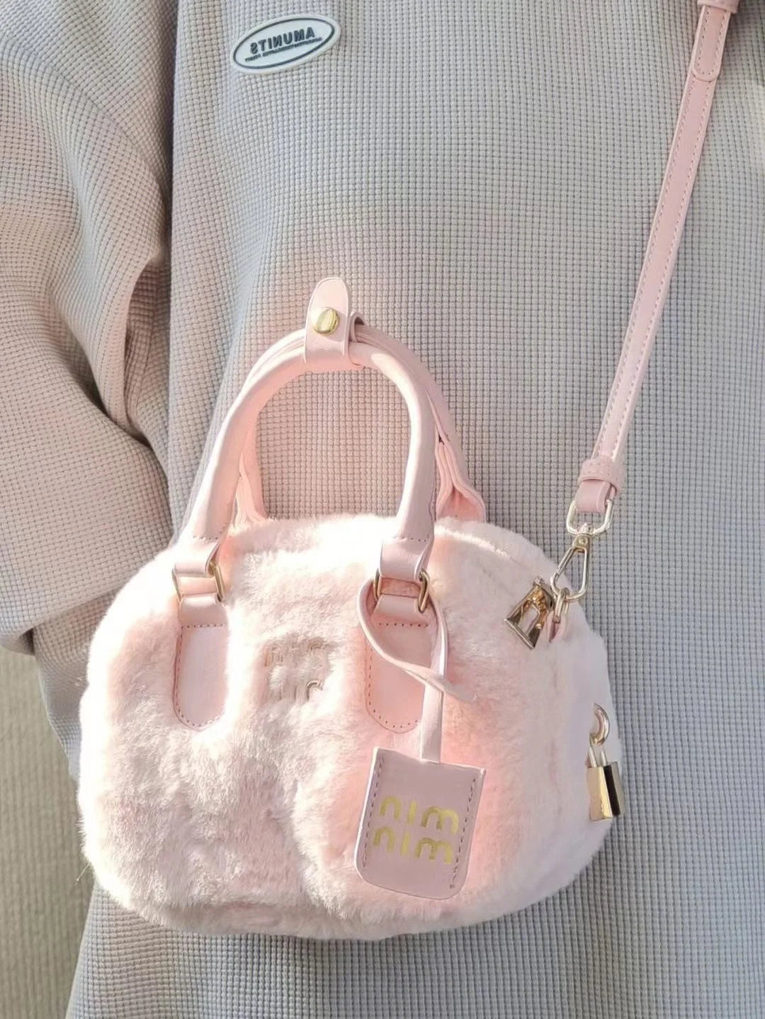 Pink Plush Fashion Handbag