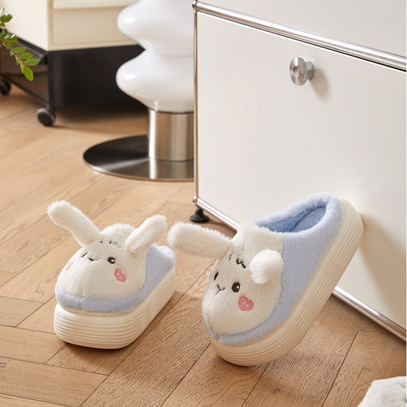 Kawaii Pink and Blue Plush Bunny Platform Slides