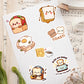 Kawaii stickers on sheets of music