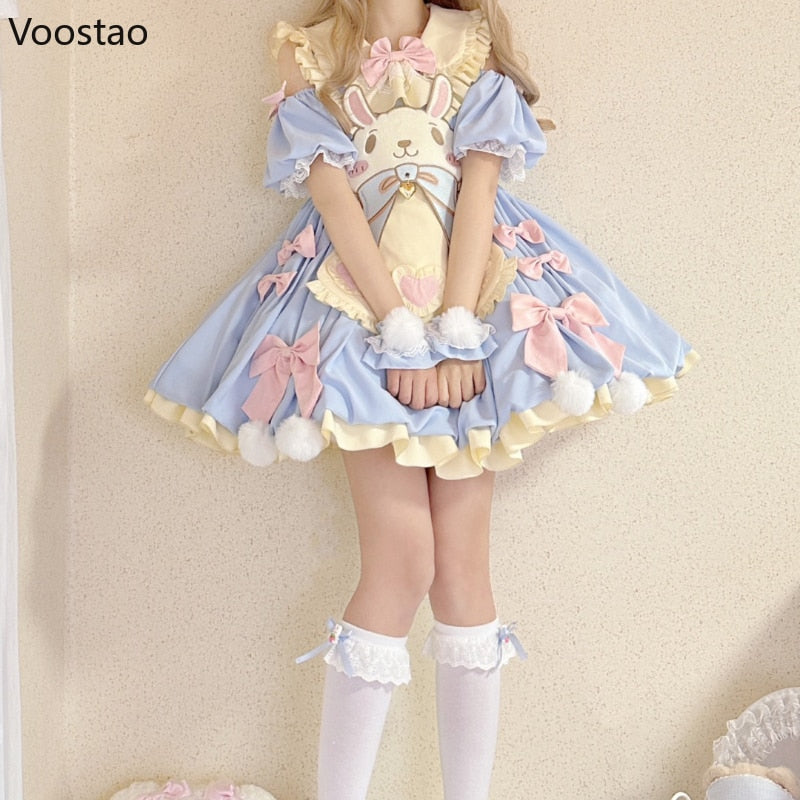Kawaii Sweet Lolita Bunny Party Dress – Kore Kawaii