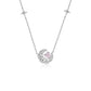 Moon Heart Zircon Pendant Necklace