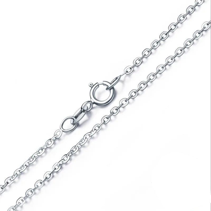 This is displaying the sterling silver chain that comes with the Sakura Cherry Blossom Necklace.