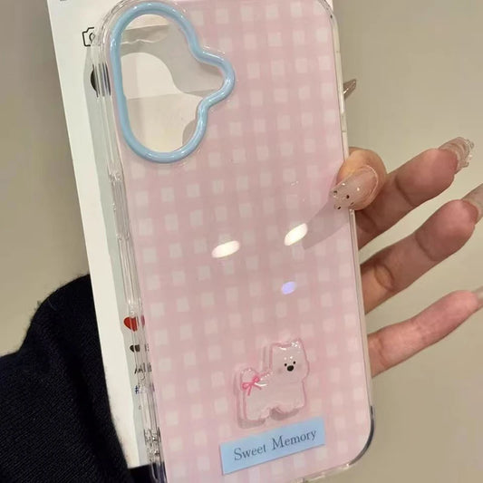 Kawaii phone case with a cute design held by a hand