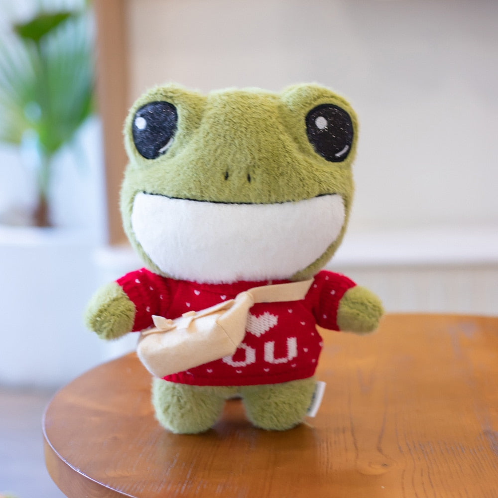 Kawaii Adventure Frog Plushie