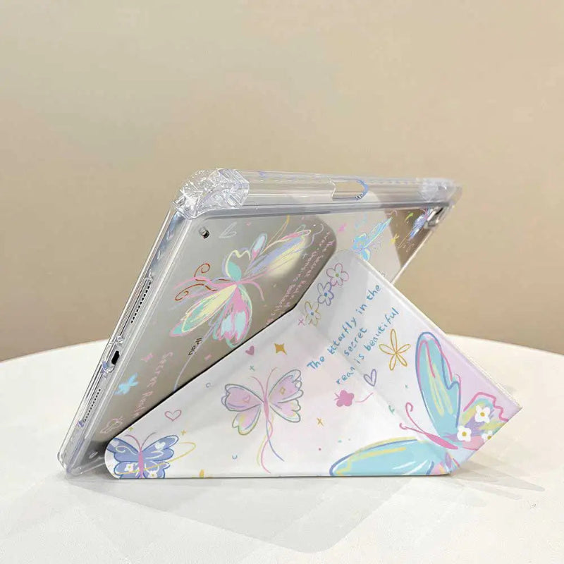 ipad case with butterfly design on a white surface