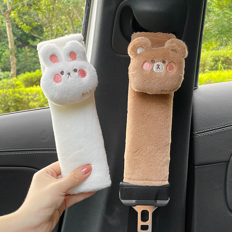 kawaii bunny and bear Seat Belt Shoulder Protectors