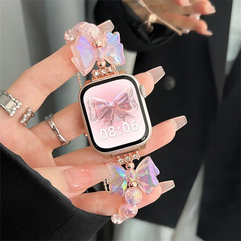 Kawaii Pink Bowknot Apple Watch Band – Kore Kawaii