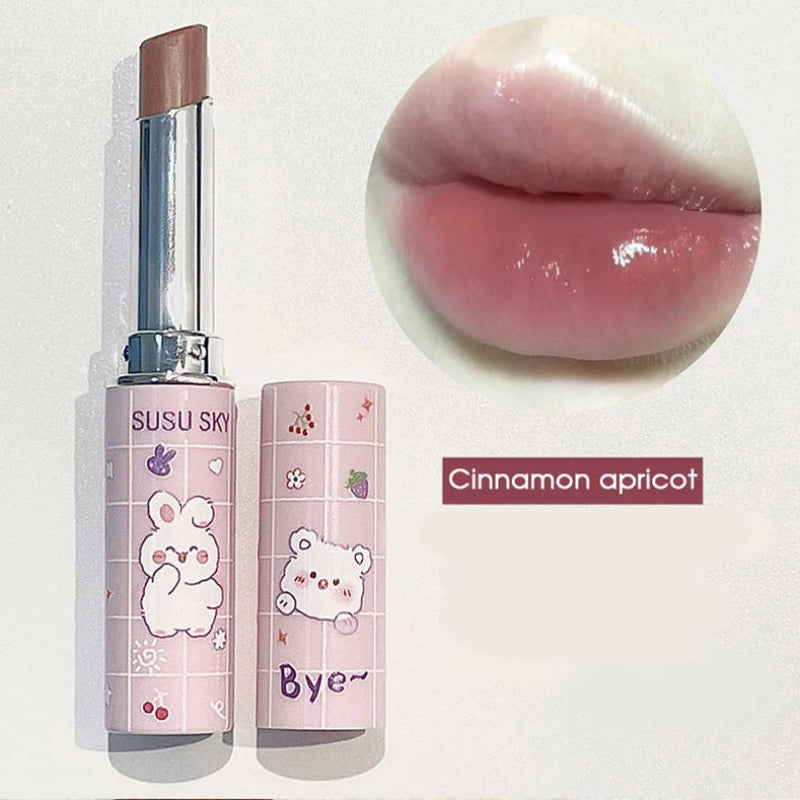 Kawaii Cinnamon Apricot SUSU SKY Moisturizing Lipstick 
