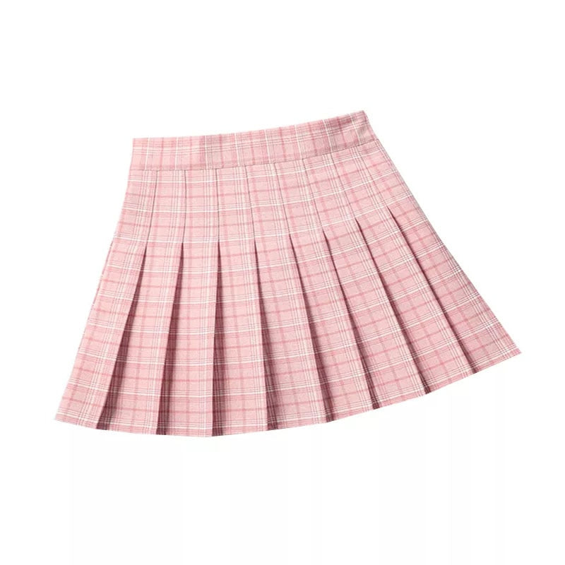 Kawaii Pink Pleated Mini Skirt