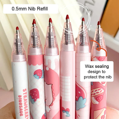 Strawberry Sweets Character Pens Set