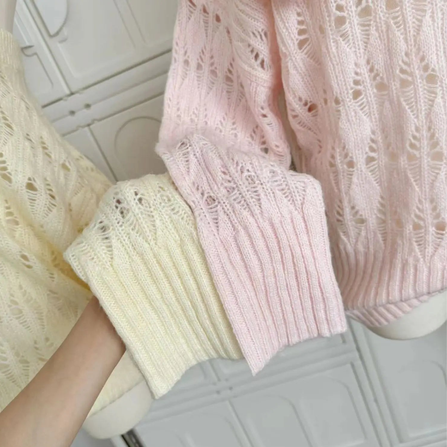 Cute Pom Poms Knit Sweater