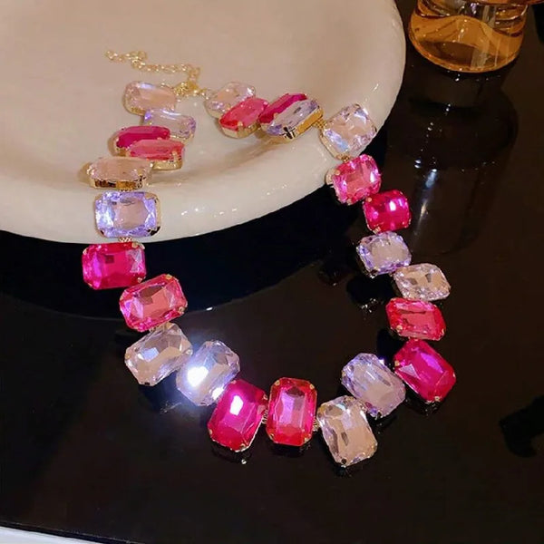 パール ネックレス Fish Tank Choker - Raver Pink Claire's BFF Best Friends stretch Pink Yellow Tattoo choker