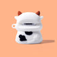 Back View of Kawaii Boba Tea Cow AirPods Case