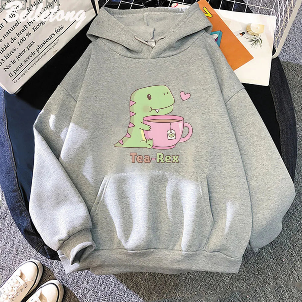 "Tea-Rex" Dinosaur & Tea Lover Hoodie