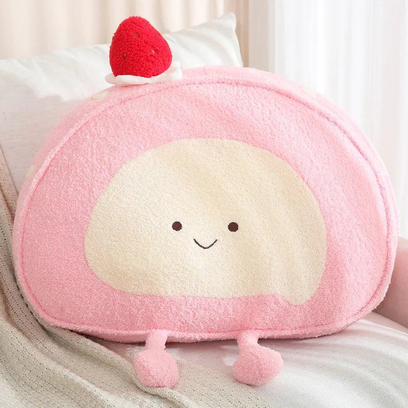 Kawaii Swiss Roll Plushie Pal in Pink