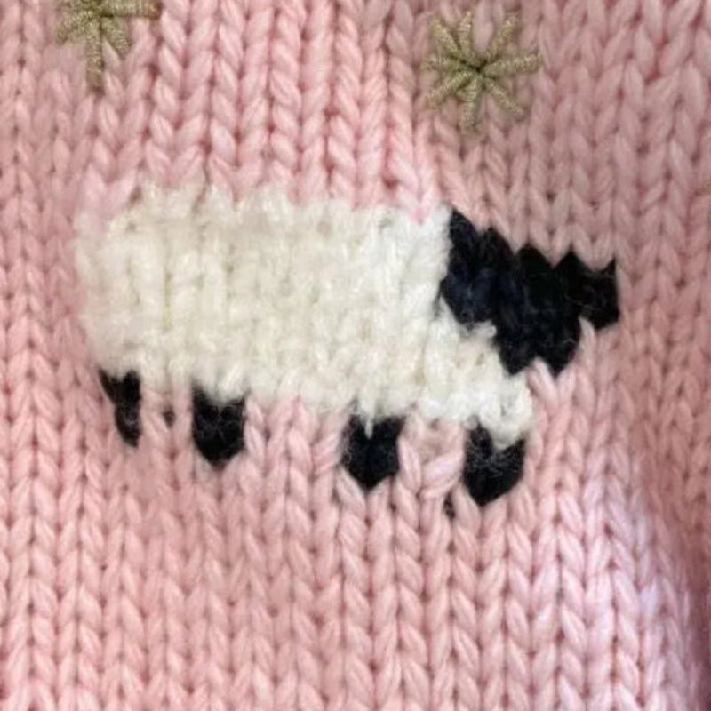 Kawaii Little Lamb Sweater with closeup of the lamb design