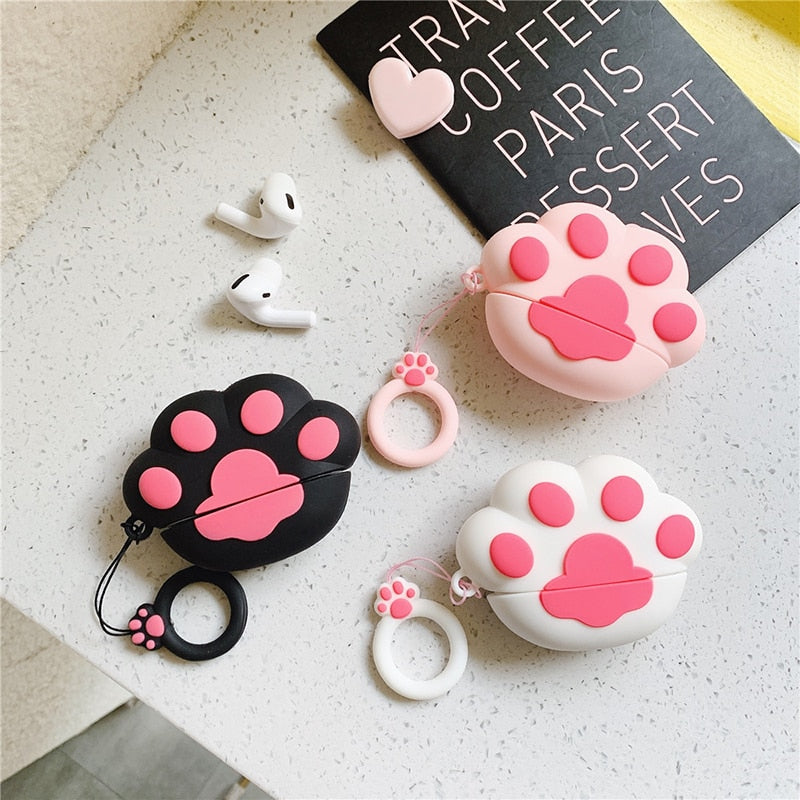 Kawaii Cat Paw Airpods Cases