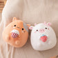 Strawberry Cow & Popcorn Cat Plushies