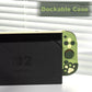 Nintendo Switch console with a dockable case attachment on a white background