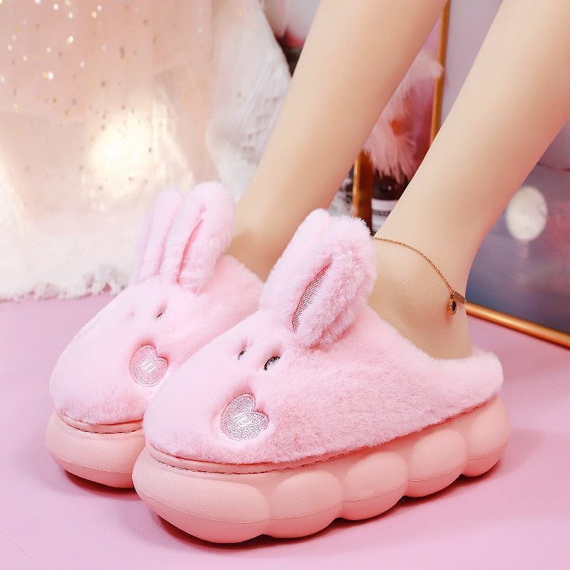 Kawaii PInk Plush Bunny Platform Slides