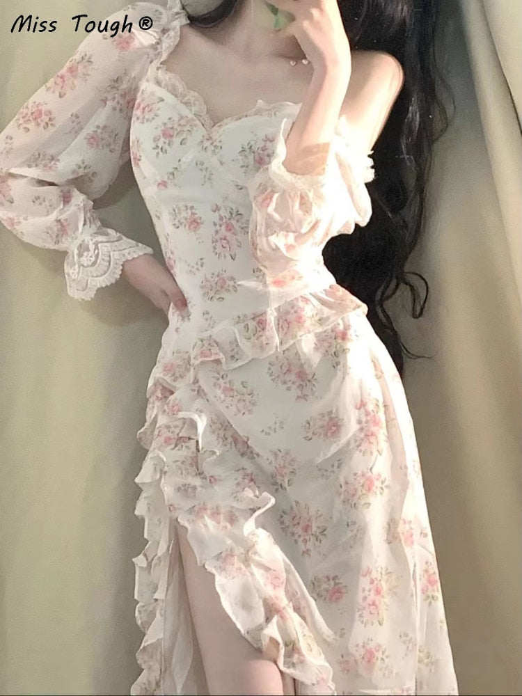 Kawaii Vintage Floral Dress