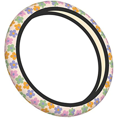 Kawaii Floral Steering Wheel Cover