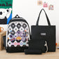 Kawaii Argyle Backpack Set
