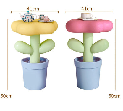 Cute Pastel Flower Side Table Dimensions