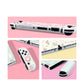 A pink and white floral-patterned protective skin set for a Nintendo Switch console, shown in multiple views 