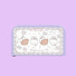 Product packaging with cartoon characters on a white background