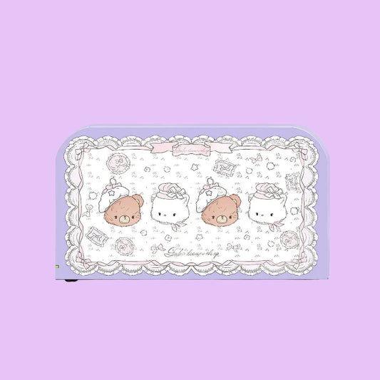 Product packaging with cartoon characters on a white background
