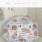 kawaii capybara umbrella open with information displayed at the top explaining that it has a special coating and is waterproof