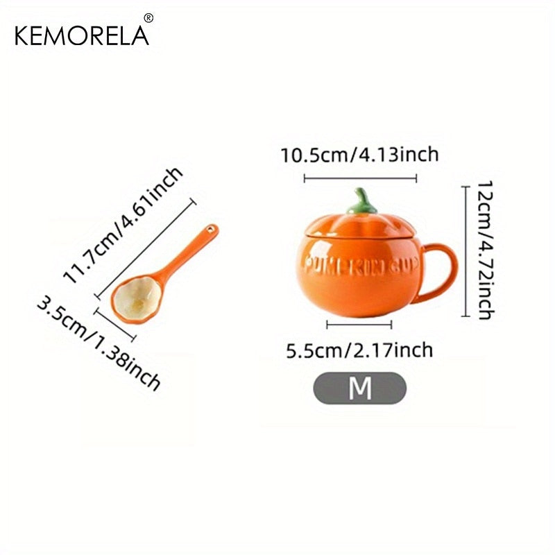 Kawaii Pumpkin Shaped Ceramic Mug